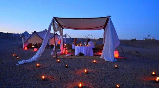 Agafay Desert Sunset and Camel Ride with Dinner from Marrakech