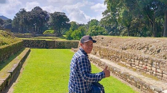 Visiting the archaeological site of Iximche