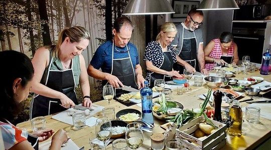 Elevated small group: Paella cooking, Tapas, Cava Sangría & Tour.
