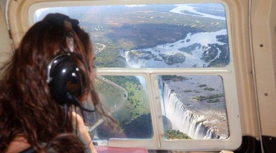 Helicopter Flight over the Victoria Falls