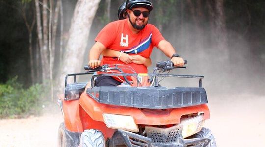 ATV's and Off Road Vehicles with Ziplines and Cenotes
