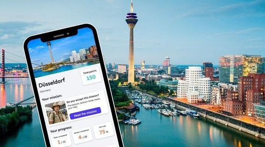 Düsseldorf Exploration Game City Tour on your Phone