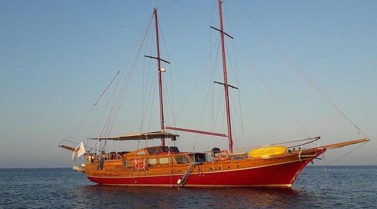 Private half day sailing yacht cruise for max 40 Quests Panormitis