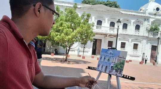 Private Outdoor Painting Class in Santa Marta Beach