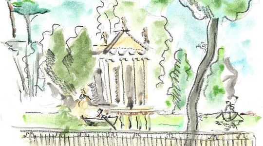 Private Watercolor Tour to Villa Borghese Rome with Guido