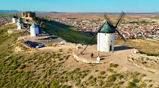 Toledo and the Quixote Mills from Madrid