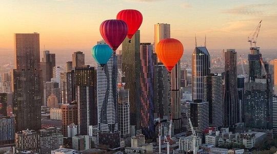 Melbourne City Sunrise Hot Air Balloon Flight with GoPro Photos