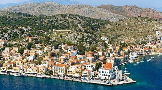 Boat Trip to Symi Island with Swimming Stop at St George Bay