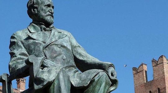 Giuseppe Verdi and Culatello di Zibello in Parma hillside