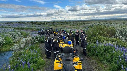 1 hrs ATV quad trip down with glacier river Northeast of Iceland