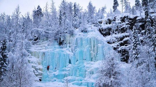 Korouoma Canyon Frozen Waterfalls