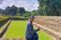 Visiting the archaeological site of Iximche