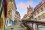 Guided group walking tour of the old town of Lausanne