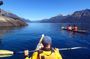 Kayak paddling adventure around Bariloche