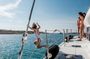 Athens Semi private Morning Catamaran cruise with meal & drinks