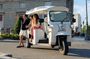 "Madrid: Panoramic views in Tuk Tuk with pickup available"