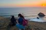 Sunset excursion with golden shadows in Paracas