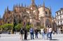 Avila with Walls and Segovia with Alcazar from Madrid