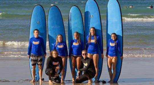 Surfing lesson for beginners at Noosa Heads