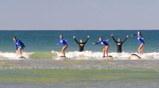Surfing lesson for beginners at Surfers Paradise