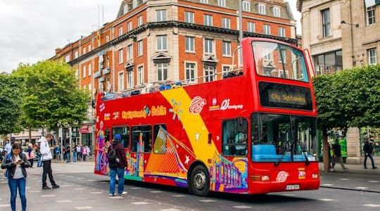 City Sightseeing hop-on hop-off bus tour with walking tour of Dublin