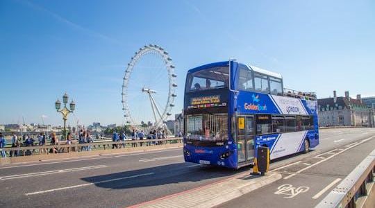 Open-top London bus tour with live guide