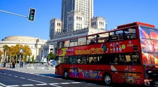 City Sightseeing hop-on hop-off bus tour of Warsaw