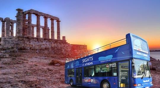 Athens combo hop-on hop-off bus and Cape Sounion sunset tour
