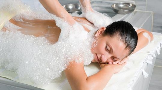Artemis Hamam mud bath, scrub and foam massage