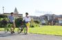 Golden Gate Bridge bike rental with route map