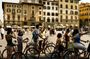 Audio guided bike tour led by a tour leader
