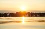 Sunset sailing trip on the Alster in Hamburg