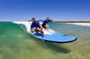 Beginner surf lesson at Byron Bay