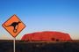 Quarter Uluru self-balancing scooter and sunset