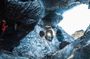 Walk under an ice cave under the Katla Volcano